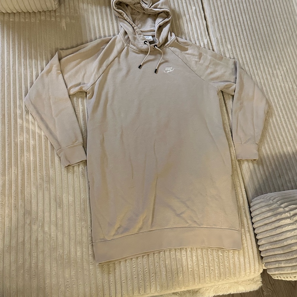 Nike Beige/Taupe Hoodie Dress Size Small